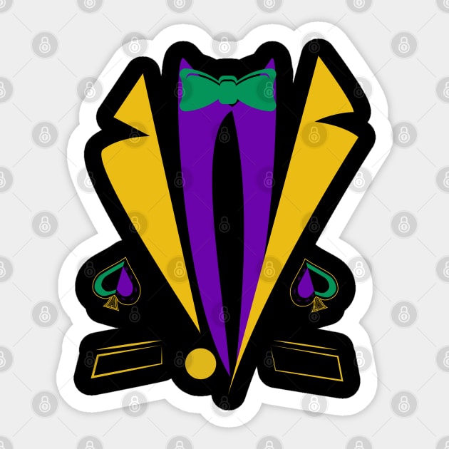 Mardi Gras Tuxedo Costume Funny Sticker by samirysf